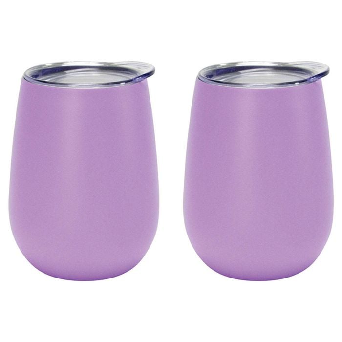 2PK Annabel Trends 295ml Stainless Steel Wine Tumbler - Gelato Purple