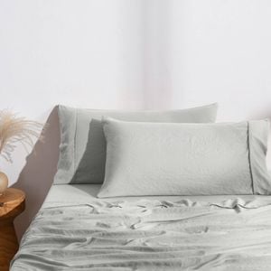 Dreamaker Superfine Washed Microfibre King Pillowcase Twin Pack Dove Grey