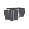 Build-a-Shed 1.5 x 4.5 x 2.0m Skillion Double Plus Double Hinged Side Doors Shed - Grey