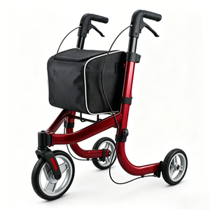 Altus Premium 3-wheel Euro Style Rollator Ultra-lightweight Metallic Red
