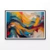 Blue White Yellow Wall Art  Print 100% Australian Made 90x60cm  (poster)