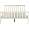 Glebe Pine Wood Queen Bed Frame - White