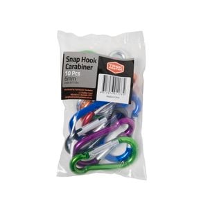 Taskmaster 6mm Snap Hook Carabiner - 10 Pack
