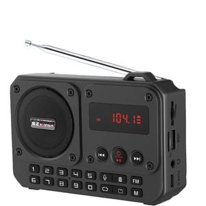 Mini Portable Fm Radio Bluetooth Speaker Grey