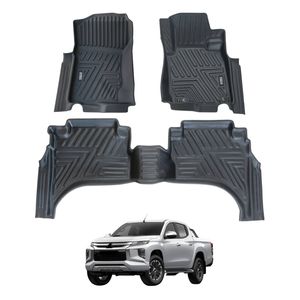 AUSGO Car Floor Mats for Mitsubishi Triton MQ MR Series Dual Cab 2015-2024 All-Weather Floor Liners