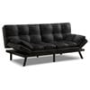 ALFORDSON Sofa Bed Adjustable Leather Black
