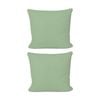 2PK The Lighthouse Washed Cotton European Pillowcase W/ Double Stitch Sage Green