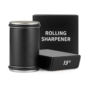 Catzon Tumbler Knife Sharpener 15&20 Degree For Kitchen-black