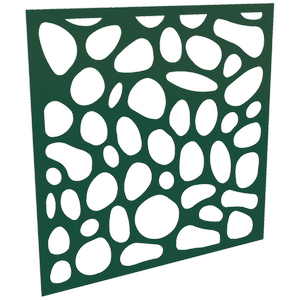 ProtectorAl 300 - 1200 x 300 - 1200mm Dark Green / Gloss White Riverstone Unframed Composite Deco Panel