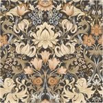 Damask Floral Charcoal, Wallpaper 10.05m x 53cm Wallpaper Boutique