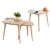 Natural Signature Raw Natural Trio Nesting Tables (Set of 3)