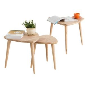 Natural Signature Raw Natural Trio Nesting Tables (Set of 3)