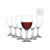 LAV 6 Piece Empire Red Wine Glasses Set - Classic Glass Stemware Goblets - 340ml