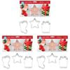 9pc R&M Good Tidings Tinplated Steel Cookie Cutter Set - Silver