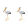 2PK LVD Standing Pelican Resin Figurine Home Decor 18cm