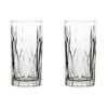 2x 6pc Porto Riley Soda Lime Glass Hi Ball Tumblers Set 350ml Clear