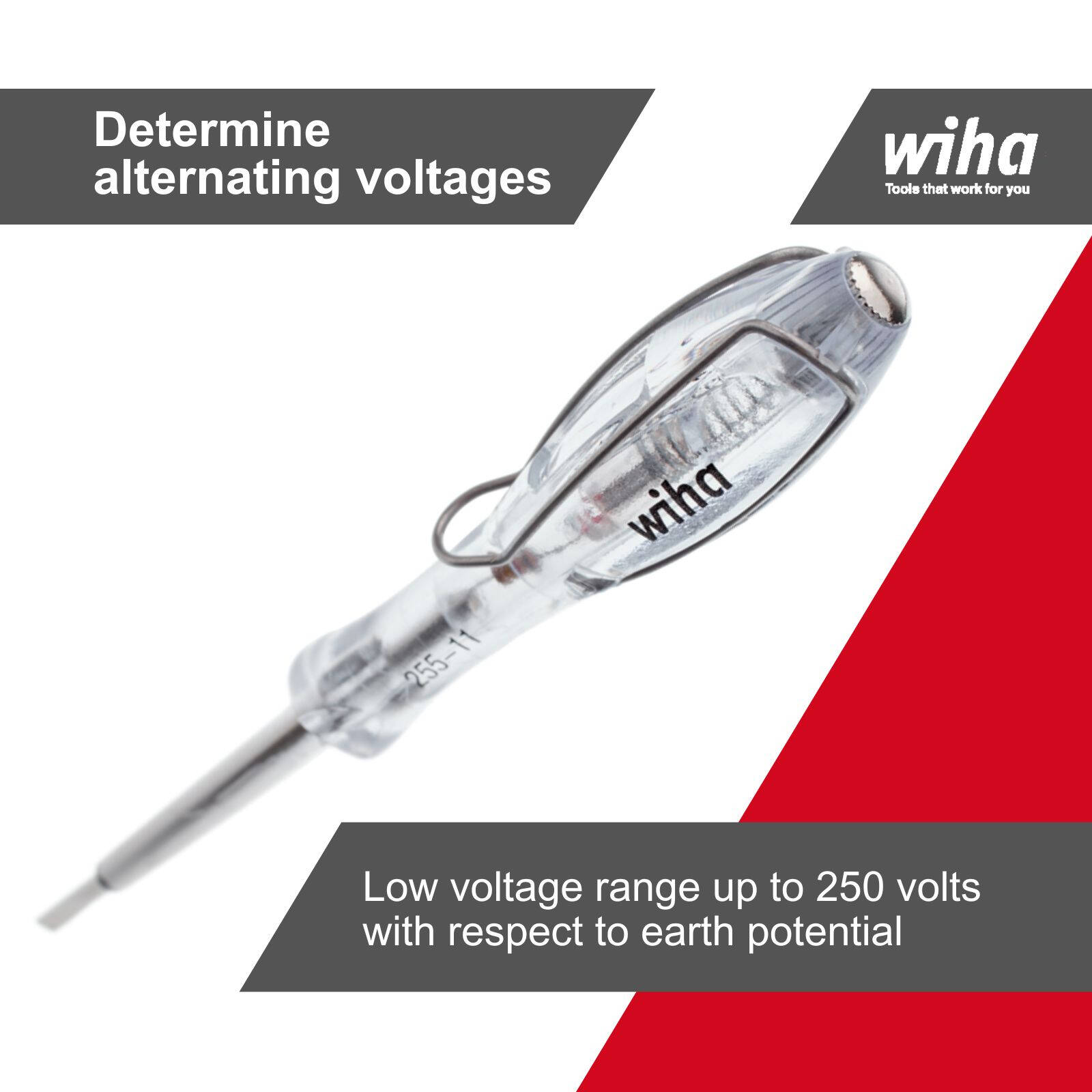 Wiha Voltage Tester Single Pole 110 250 Volts Slotted Bunnings Australia