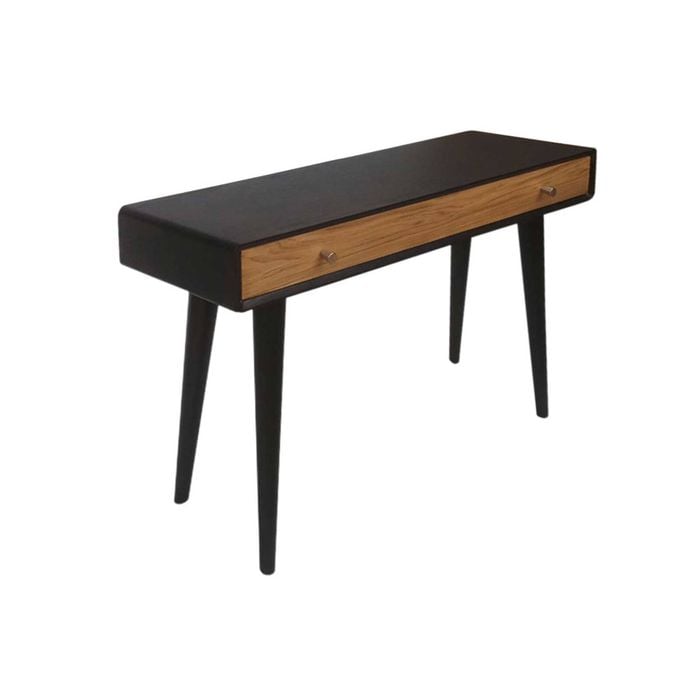 6IXTY Twin Hallway Console Hall Wooden Table - Black / Natural