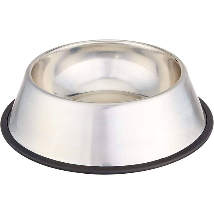 Non Slip Stainless Steel Dog Bowl Pet Cat Water Food Feeder Portable Puppy Dish XX-Large 1 Litre