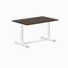 Desky Fixed Height Dark Bamboo Desk 120x75cm White Leg