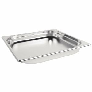 Vogue Gastronorm Tray Stainless Steel 2/3 40mm Commercial Kitchen Catering Food Pan