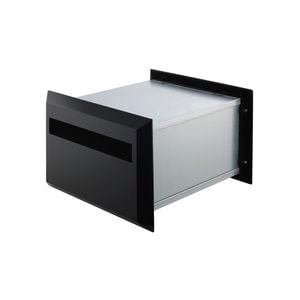 Sandleford 230mm Black Brickies Front And Back Letterbox With Back Open