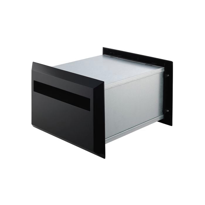 Sandleford 230mm Black Brickies Front And Back Letterbox With Back Open
