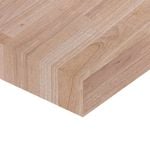 Kaboodle 2400 x 600 x 36mm Square Edge Hevea Customisable Timber Benchtop