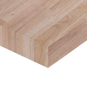 Kaboodle 2400 x 600 x 36mm Square Edge Hevea Customisable Timber Benchtop