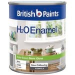 British Paints White Semi Gloss H2O Enamel Paint - 500ml