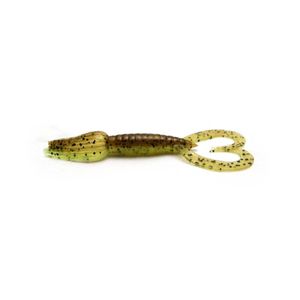 Keitech Little Spider 2" Scented Soft Plastic Fishing Lure 401T Green Pumpkin Chartreuse