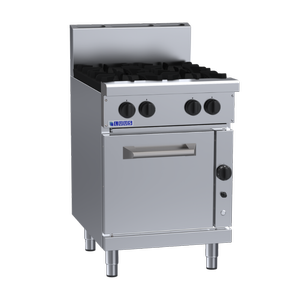 Luus RF-4B 600mm Commercial 4 Burner Range with Convection Oven RF-4B-LPG