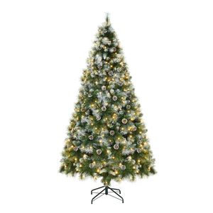 Tinseltown LED Christmas Tree 2.1M 7FT Pre-lit Light 8 Flash Modes Pine Cones