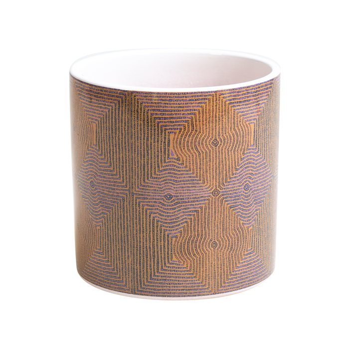 Warlukurlangu 12cm Desert Fringe-Rush Seed Dreaming Indoor Ceramic Pot