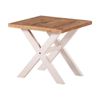 1825 Interiors Byron Cross Leg Side Table Reclaimed Pine Two-Tone 60cm