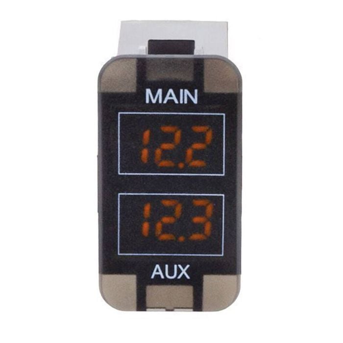 Hulk Toyota Early Dual DC Voltmeter Amber Illumination 12v 39 x 21mm