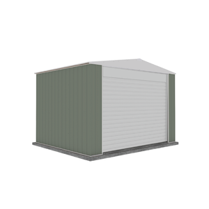 Absco Structures 3.0 x 3.0 x 2.3m Pale Eucalypt with Surfmist Door Bushranger Shed