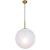 Telbix Bally Modern Pendant Hanging Lamp Light Glass Metal Antique Gold Alabastro