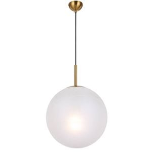 Telbix Bally Modern Pendant Hanging Lamp Light Glass Metal Antique Gold Alabastro