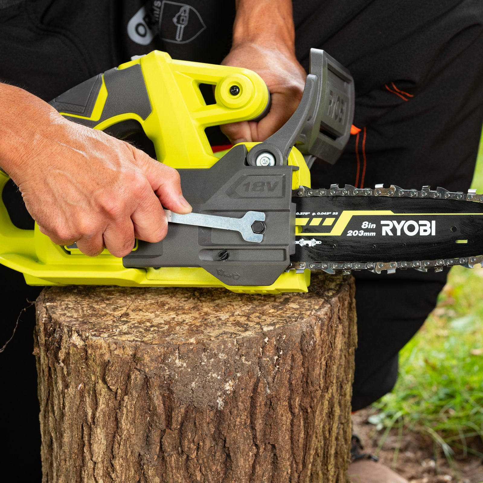 Ryobi One 18V 8 20cm Cordless Pruning Chainsaw 2.0Ah Kit Bunnings Australia