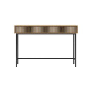 HomeStar Carlos Computer Study Working Home Office Desk Metal Legs W/ Drawer Oak/Black