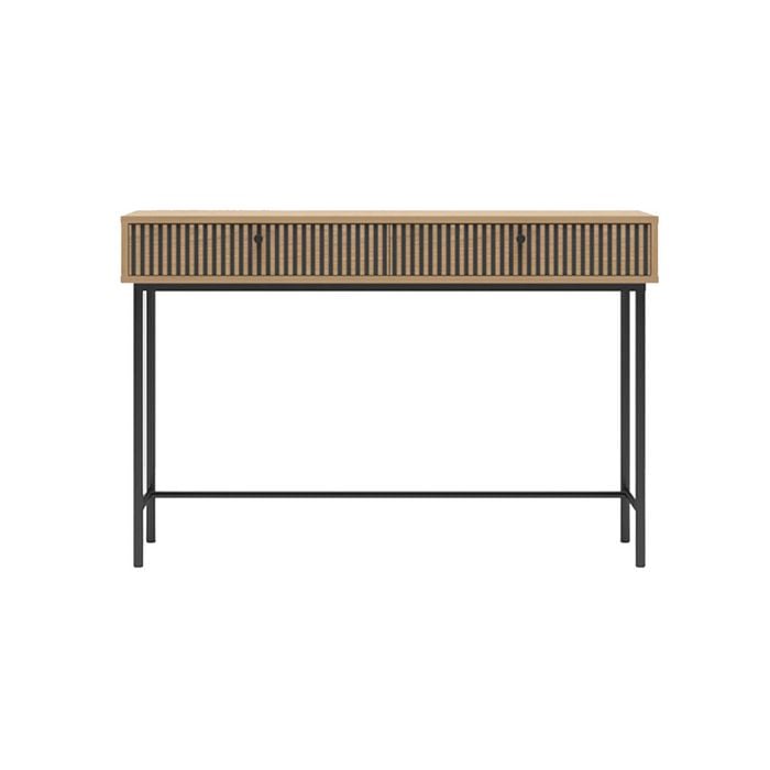 HomeStar Carlos Computer Study Working Home Office Desk Metal Legs W/ Drawer Oak/Black