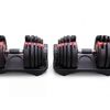 Adjustable Dumbbell Set Black & Red- 24 kg (Set of 2)