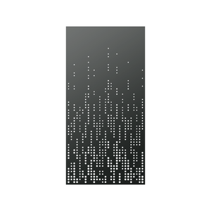 Walpix 2400 x 1200 x 3.0mm Perforated Aluminium Decorative Screen Flat Profile Splash - Charcoal