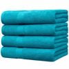 LINENOVA 4PCS Soft Cotton Bath Towel Set 68x137cm - Teal
