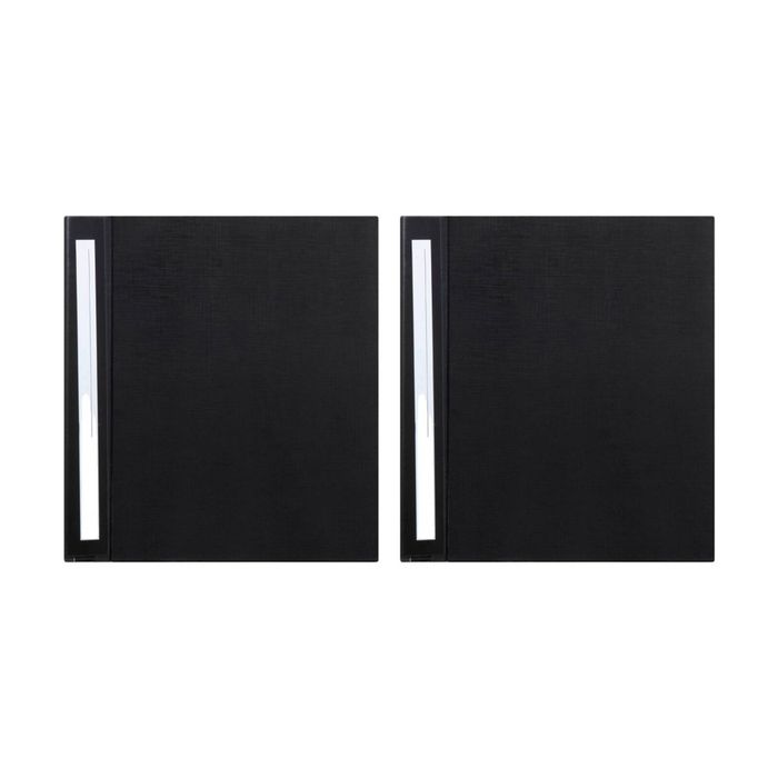 2x Marbig Deluxe Pe 38mm 4d-ring Binder A4 File Organiser Document Holder Black