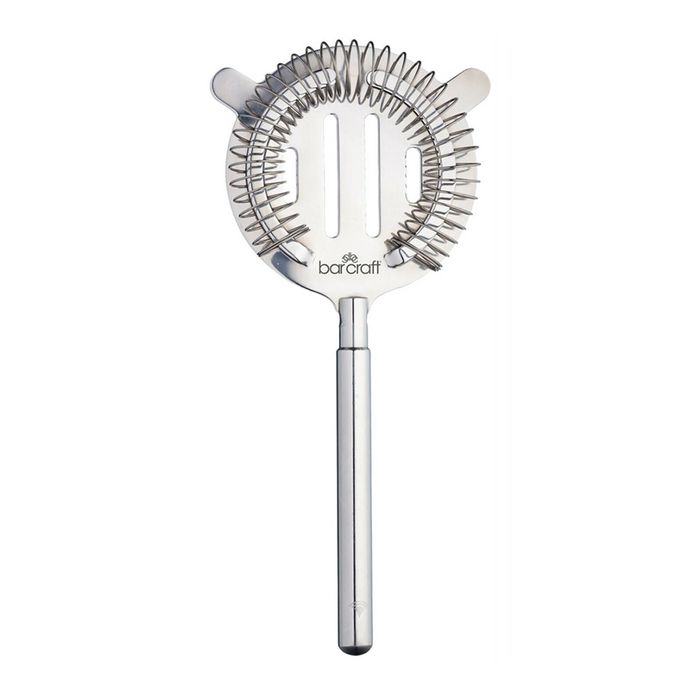 BarCraft Stainless Steel 20cm Cocktail Strainer - Silver