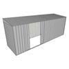 Build-a-Shed 1.5 x 5.2 x 2m Double Sliding Side Door Skillion Shed - Zinc