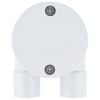 DETA 25mm Grey PVC Conduit 2 Way U-Shape Junction Box - Single Pack