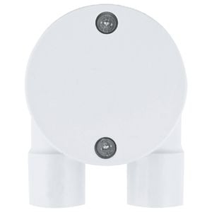 DETA 25mm Grey PVC Conduit 2 Way U-Shape Junction Box - Single Pack